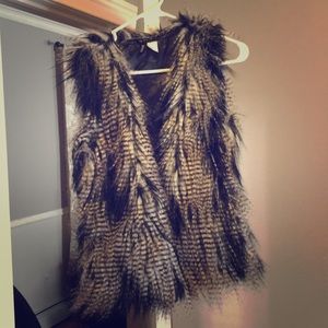 Animal prints fur vest